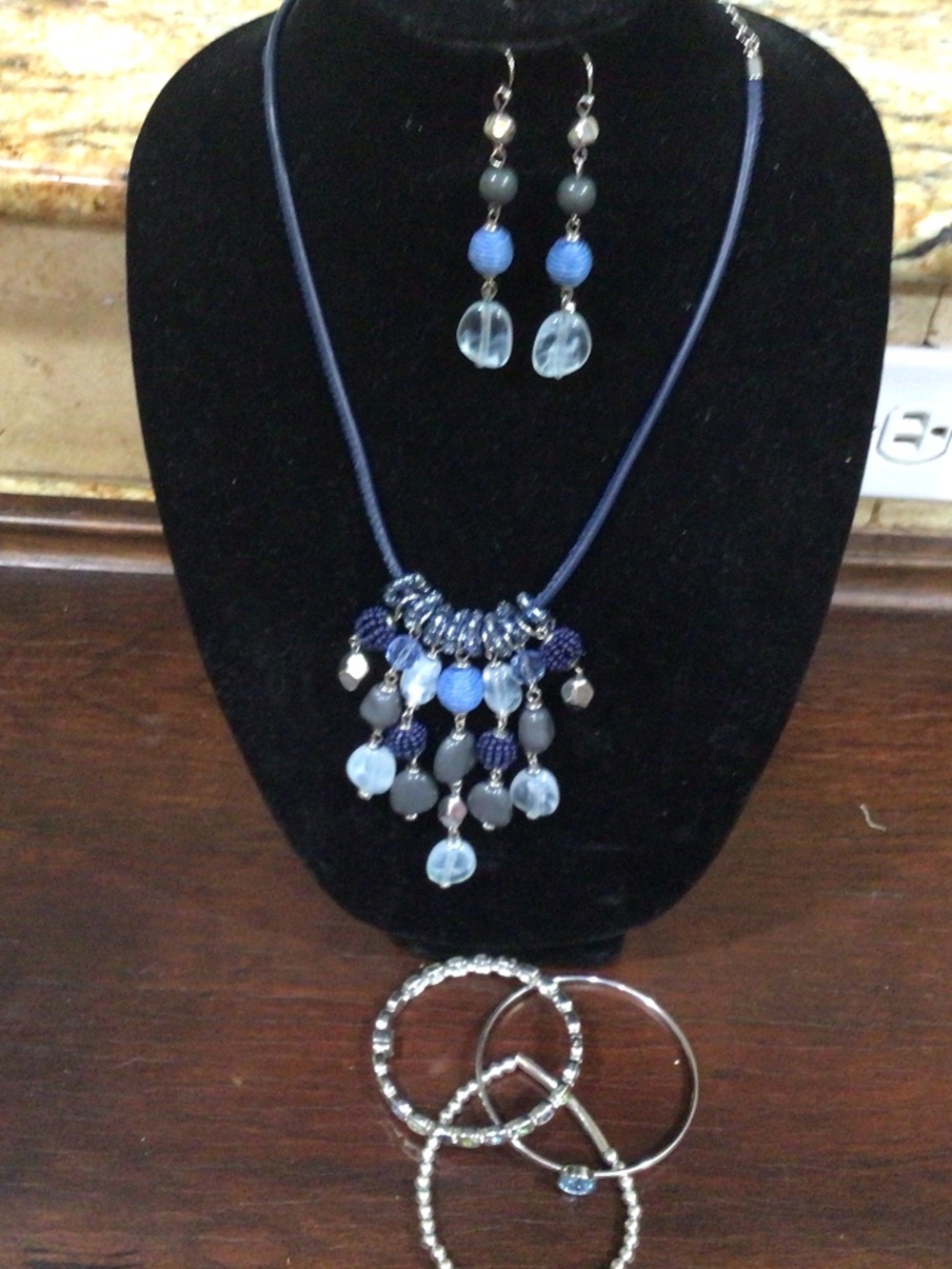 Erica Lyons necklace and earring set. Three extra bracelets.
